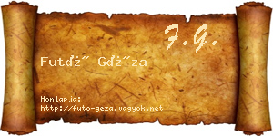 Futó Géza névjegykártya